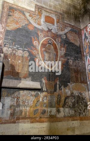 Pinturas murales en la Capilla de San Martín, Catedral de la Asunción de la Virgen, catedral vieja, Salamanca, comunidad Autónoma de Castilla y León, Spanien. Stockfoto