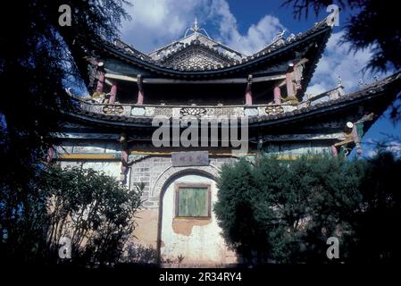 Ein kleiner Wirbel mit Landschaft in der Stadt Dali am Er Hai See in der Provinz Yunnan in China in ostasien. China, Yunnan, April 1996 Stockfoto