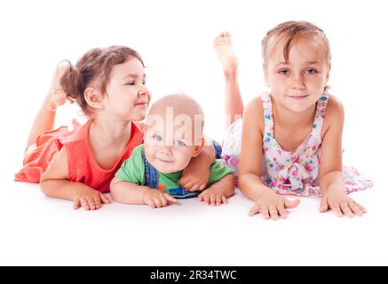 Schwestern und Bruder Stockfoto