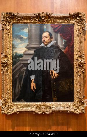 Retrato de hombre, Anton van Dyck, Flandes, 1620-1621, Fundación Calouste Gulbenkian, ("Fundação Calouste Gulbenkian"), Lisboa, Portugal. Stockfoto