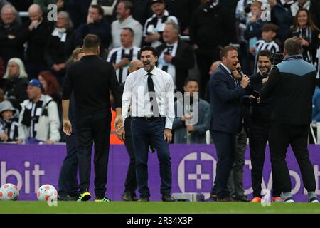 Newcastle, Großbritannien. 22. Mai 2023Newcastle Präsident von United Yasir Al-Rumayyan während des Premier League-Spiels zwischen Newcastle United und Leicester City in St. James's Park, Newcastle am Montag, den 22. Mai 2023. (Foto: Mark Fletcher | MI News) Guthaben: MI News & Sport /Alamy Live News Stockfoto