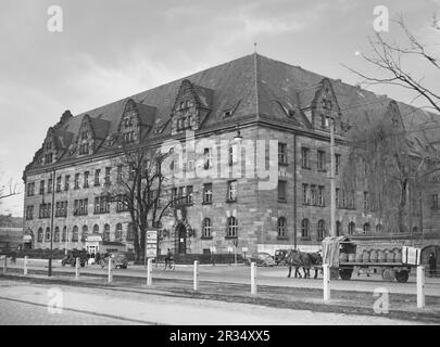 Das berühmte Gericht in Nürnberg, wo 1945 der Prozess gegen Nazi-Kriegsverbrecher stattfand. Stockfoto