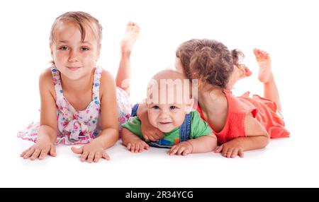 Schwestern und Bruder Stockfoto