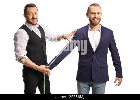 Anzug-männlich, Nähen, messen. Männer Näherin, einen Anzug nach Maß  angefertigt Stockfotografie - Alamy