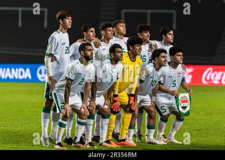 La Plata, Argentinien. 22. Mai 2023. Irak U20-Team während des Gruppenspiels der FIFA-Weltmeisterschaft U20 zwischen Uruguay und Irak im La Plata Stadium. Kredit: Mateo Occhi (Sporteo) / Alamy Live News Stockfoto