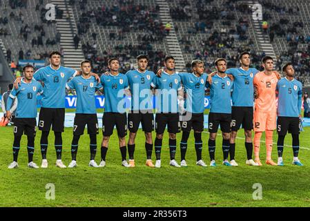 La Plata, Argentinien. 22. Mai 2023. Uruguay U20-Mannschaft während des Gruppenspiels der FIFA-Weltmeisterschaft U20 zwischen Uruguay und Irak im La Plata Stadium. Kredit: Mateo Occhi (Sporteo) / Alamy Live News Stockfoto