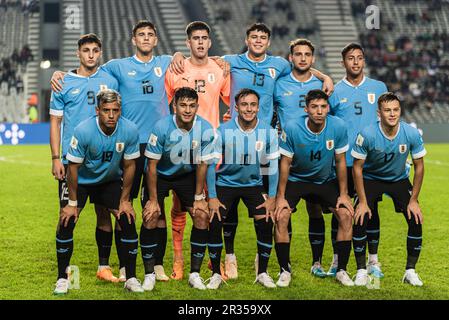 La Plata, Argentinien. 22. Mai 2023. Uruguay U20-Mannschaft während des Gruppenspiels der FIFA-Weltmeisterschaft U20 zwischen Uruguay und Irak im La Plata Stadium. Kredit: Mateo Occhi (Sporteo) / Alamy Live News Stockfoto