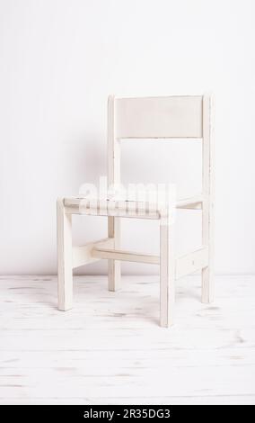 Weißen altmodischen Stuhl Stockfoto