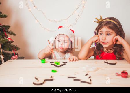 Handgefertigtem Weihnachtsschmuck Stockfoto