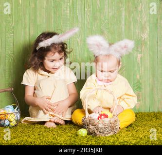 Ostern Hasen Babys Stockfoto