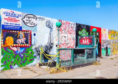 Graffitis in Bushwick, Brooklyn, New York City Stockfoto