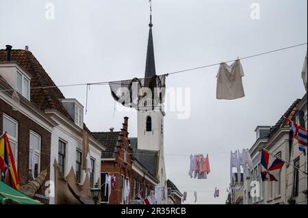Brielle, Niederlande, feiert die Freiheit, die erste Stadt, die am 1. April 1572 von den Spaniern befreit wurde, die Geschichte der Niederlande Stockfoto