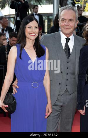 Cannes, Frankreich. 23. Mai 2023. Helena Miquel und Jose Coronado besuchen den roten Teppich des Club Zero beim 76. Jährlichen Filmfestival in Cannes im Palais des Festivals am 22. Mai 2023 in Cannes, Frankreich. Foto: David Niviere/ABACAPRESS.COM Kredit: Abaca Press/Alamy Live News Stockfoto