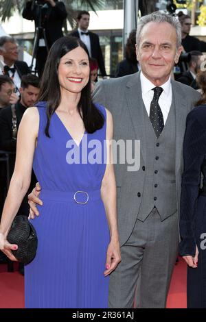 Cannes, Frankreich. 23. Mai 2023. Helena Miquel und Jose Coronado besuchen den roten Teppich des Club Zero beim 76. Jährlichen Filmfestival in Cannes im Palais des Festivals am 22. Mai 2023 in Cannes, Frankreich. Foto: David Niviere/ABACAPRESS.COM Kredit: Abaca Press/Alamy Live News Stockfoto