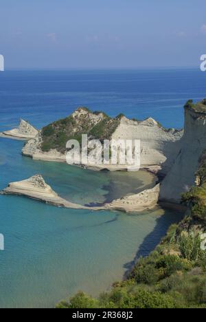 Cap Drastis - malerische Küste in der Nähe von Sidari, Korfu, Griechenland Stockfoto