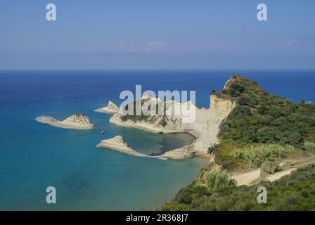 Cap Drastis - malerische Küste in der Nähe von Sidari, Korfu, Griechenland Stockfoto