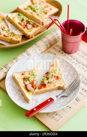 Toastie Pizzas Stockfoto