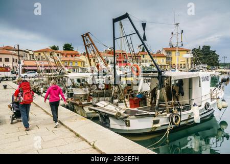 Puerto de Novigrad, Halbinsel Istrien, Croacia, Europa. Stockfoto