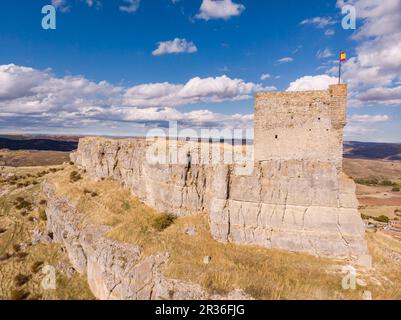 Burg von Atienza, Festung muslimischen Ursprungs, Atienza, Provinz Guadalajara, Spanien. Stockfoto