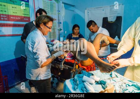 Parto, La Taña, Zona Reina, Uspantán, Quiche, Guatemala, Mittelamerika. Stockfoto