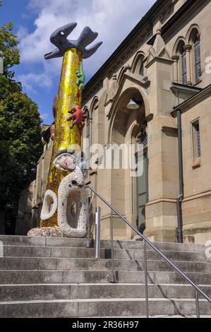 Skulptur von Niki de Saint Phalle in der Schwaebischen Halle Stockfoto