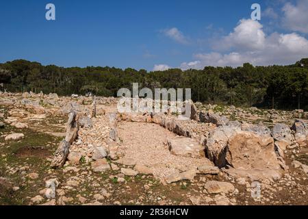 Archäologische Stätte Barbarìa II , Formentera, Pitiusas-Inseln, Balearengemeinschaft, Spanien. Stockfoto