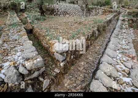 Traditioneller Graben im Orienttal, Mallorca, Balearen, Spanien. Stockfoto