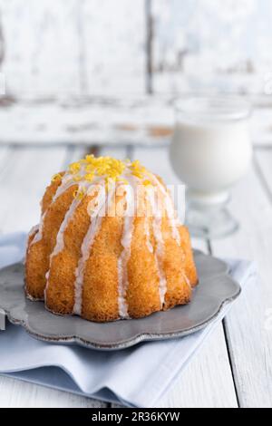 Vegane Zitronenkuchen Stockfoto