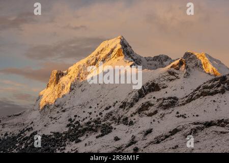 Den Berg Macizo del Puig Major 1436 Metros, Escorca, Sierra de Tramuntana, Mallorca, Balearen, Spanien, Europa. Stockfoto