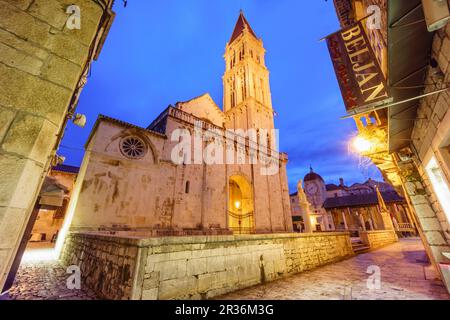 Catedral de San Lorenzo, 1240 - Catedral de San Juan-Trogir, Costa Dalmata, Croacia, Europa. Stockfoto