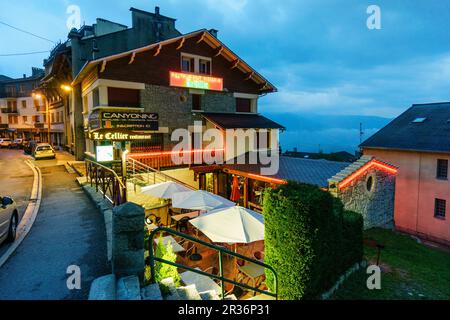 celler Restaurante, font-Romeu, cerdanya, pirineos catalanes, comarca de Capcir, Francia. Stockfoto