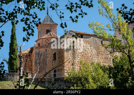 Palacio de los Hurtado de Mendoza o de los Altamira, Parque de la Arboleda, Guijuelo, Soria, Comunidad Autónoma de Castilla y León, Spanien, Europa. Stockfoto