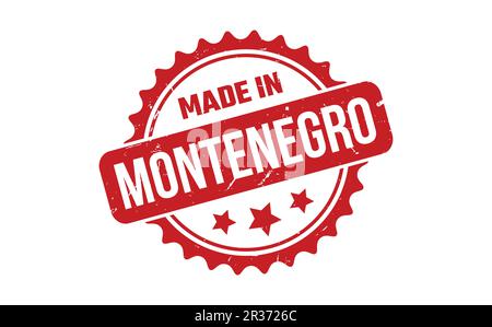 Hergestellt In Montenegro Rubber Stamp Stock Vektor