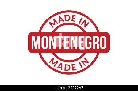 Hergestellt In Montenegro Rubber Stamp Stock Vektor