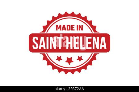 Hergestellt In St. Helena Gummistempel Stock Vektor