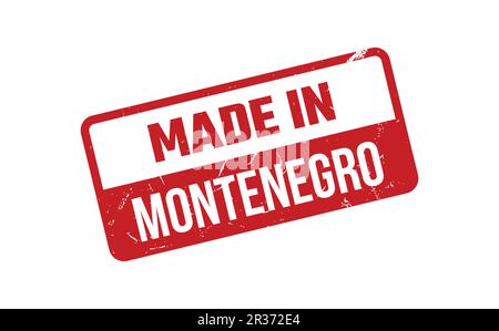 Hergestellt In Montenegro Rubber Stamp Stock Vektor