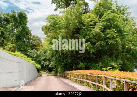 Sentosa Island Fort Siloso Trail in Singapur Stockfoto