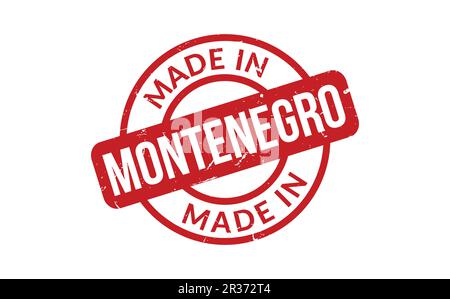 Hergestellt In Montenegro Rubber Stamp Stock Vektor