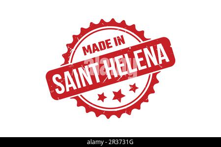 Hergestellt In St. Helena Gummistempel Stock Vektor