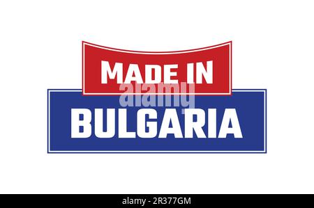 Hergestellt In Bulgarien Seal Vector Stock Vektor