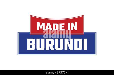 Hergestellt In Burundi Seal Vector Stock Vektor