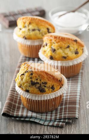 Chocolate Chip muffins Stockfoto