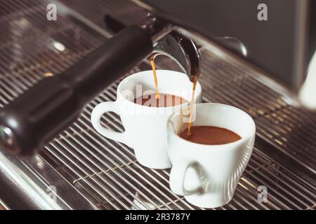 Zwei Tassen Kaffee Stockfoto