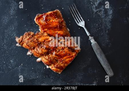 Gegrillte Marinierte Spareribs Stockfoto