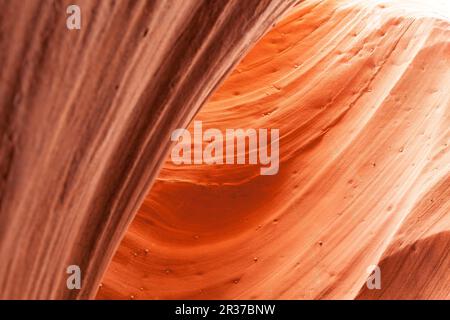 Innere des Antelope Canyon, versauten orange Wellen aus Stein gemacht Stockfoto