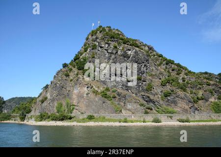 Der legendäre Loreley Rock am Rhein Stockfoto