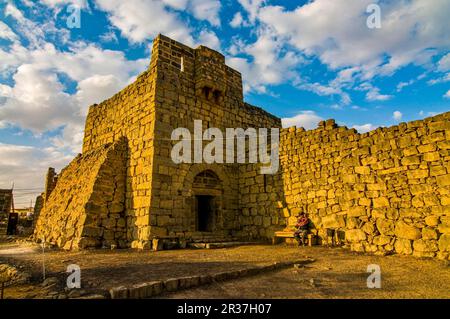 Imposante Festung in Qasr Al-Azraq, Jordanien Stockfoto