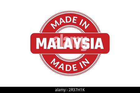 Hergestellt In Malaysia Rubber Stamp Stock Vektor