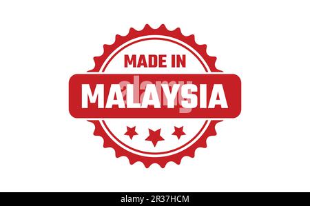 Hergestellt In Malaysia Rubber Stamp Stock Vektor