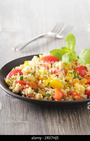 Tabouli (Bulgur-Salat, Libanon) Stockfoto